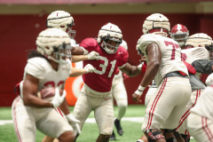 Alabama linebacker Will Anderson Jr. (31) runs drills during practice at Thomas-Drew Practice Fields in Tuscaloosa, AL on Tuesday, Nov 15, 2022.