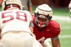 Alabama defensive lineman DJ Dale (94) lines up during practice at Thomas-Drew Practice Fields in Tuscaloosa, AL on Tuesday, Nov 15, 2022.