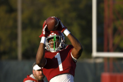 Alabama defensive back Kool-Aid McKinstry (1) makes a catch during Practice at Thomas-Drew Practice Fields in Tuscaloosa, AL on Tuesday, Nov 8, 2022.
