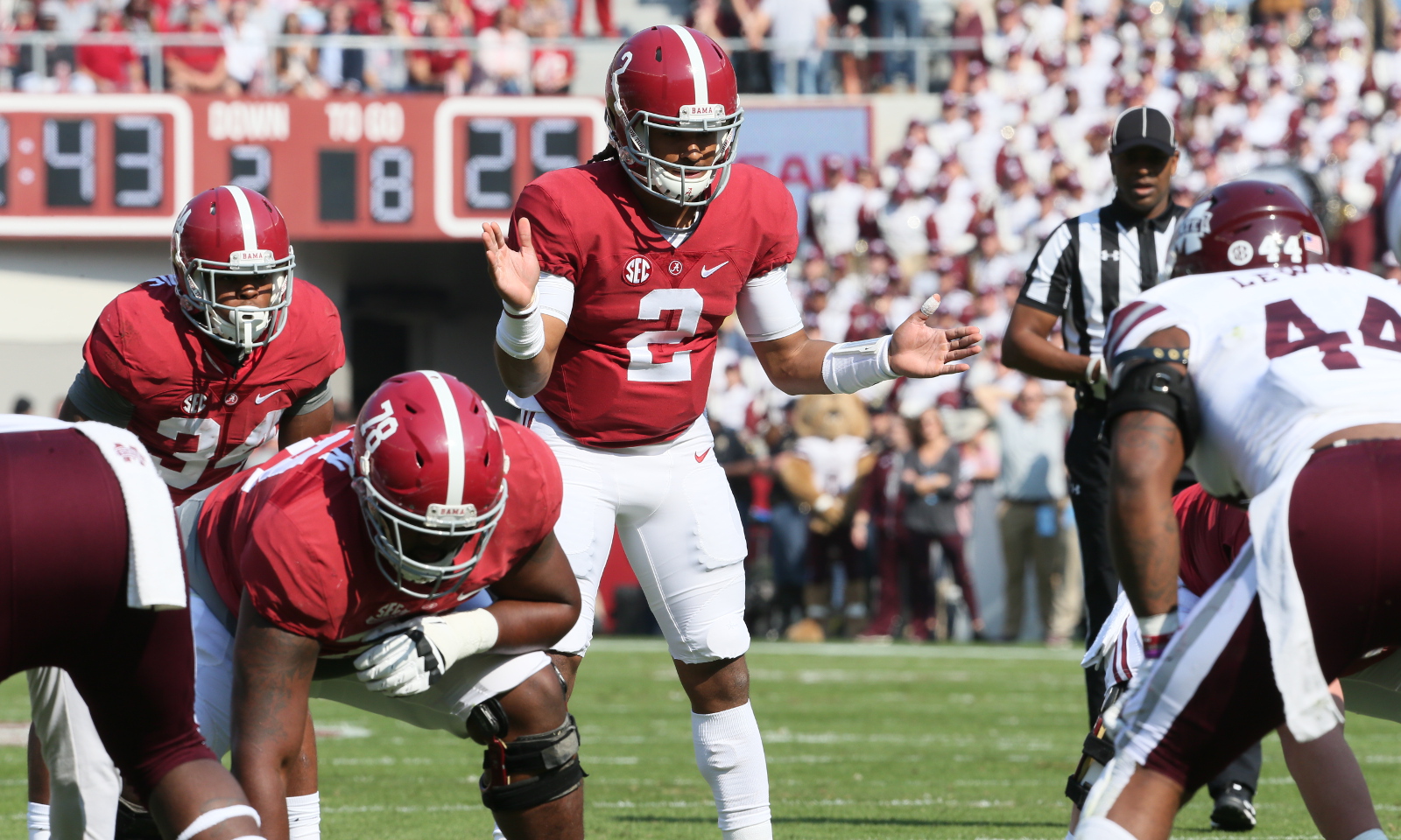 alabama football touchdown