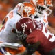 Dalvin Tomlinson tackles Deshaun Watson of Clemson in 2017 CFP National Championship Game