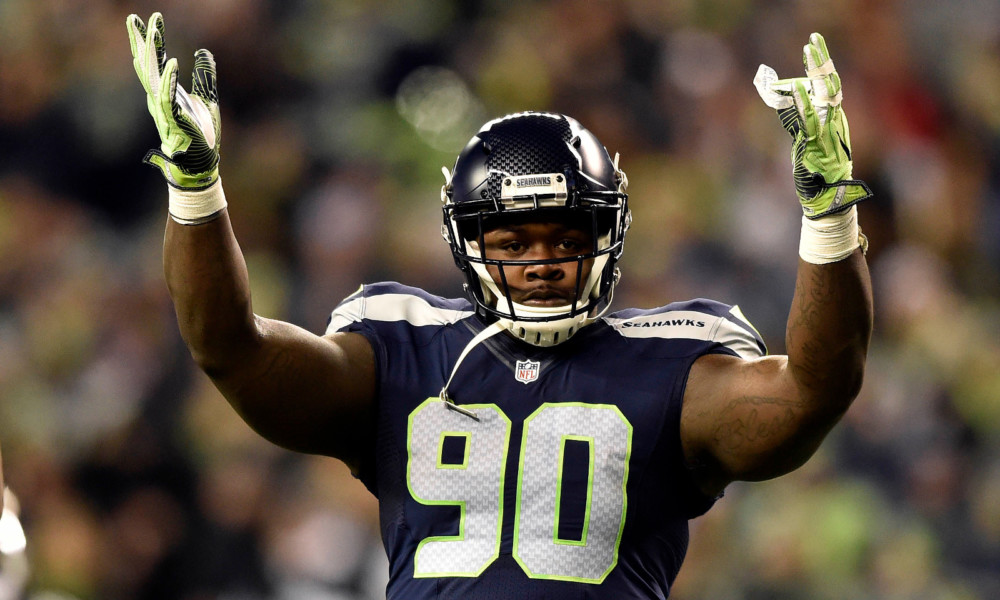 Jarran Reed celebrates a play with Seahawks in 2017 season