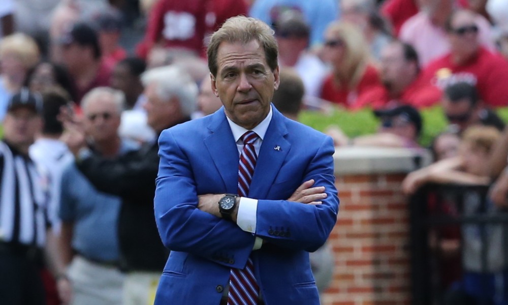 Nick Saban folding his arms