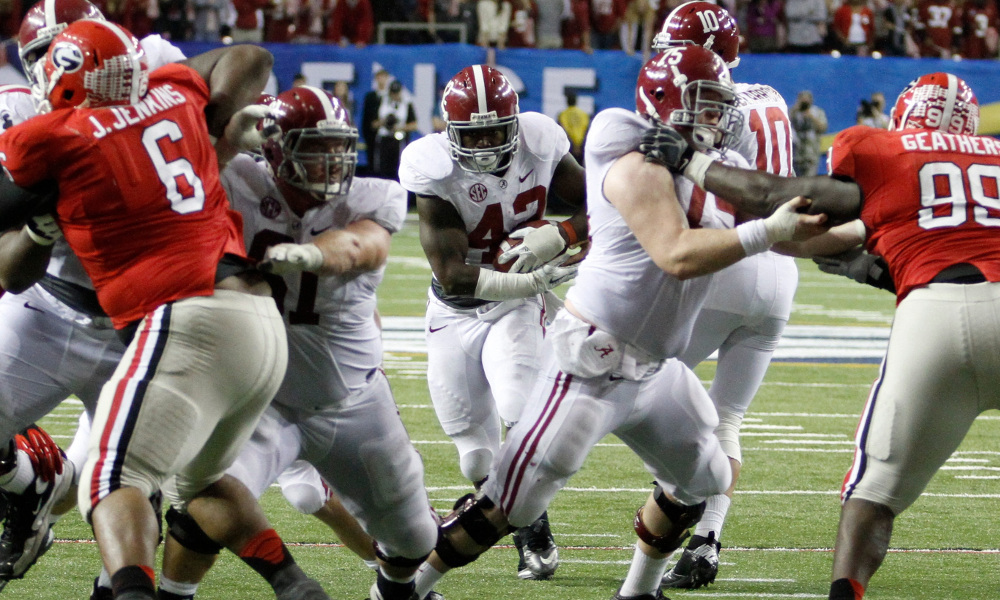 2012 SEC Championship score: Alabama has a field goal edge at the half 