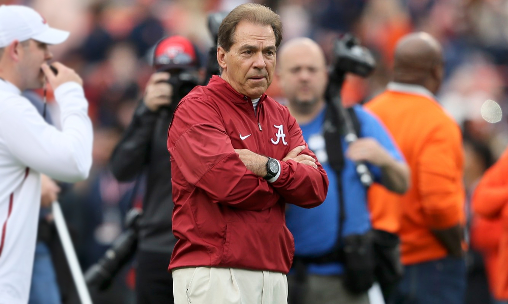 Nick Saban arms folded