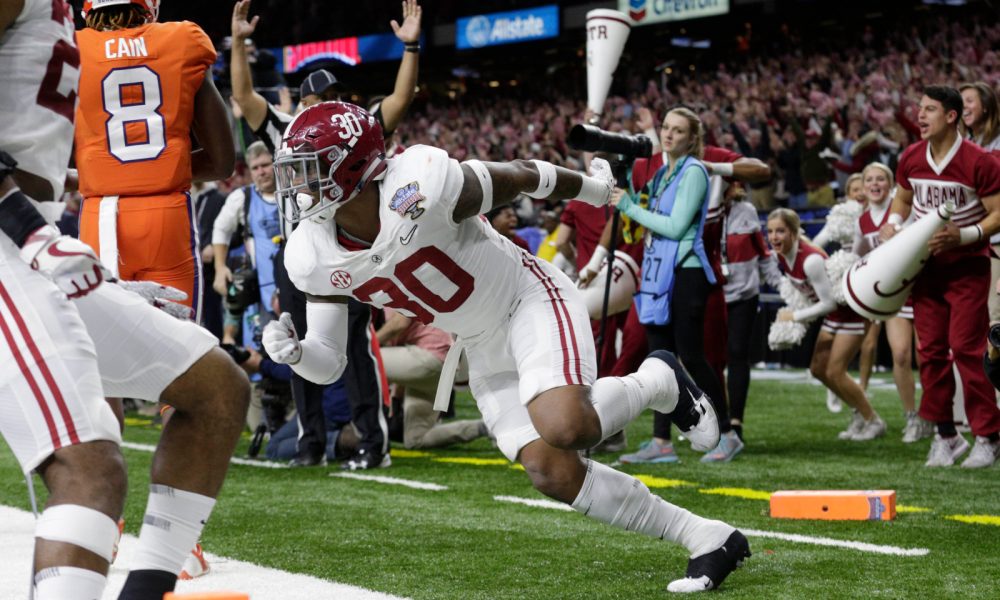 Mack Wilson Warming up