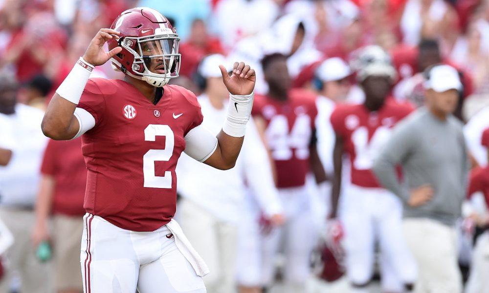 Jalen Hurts celebrating