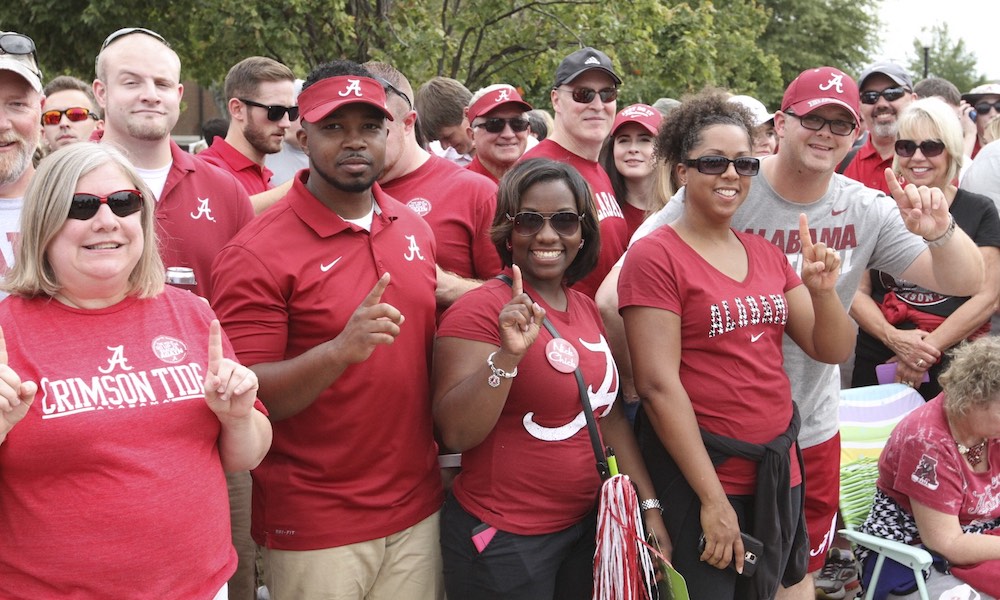 Alabama fans at Bryant-Denny Stadium