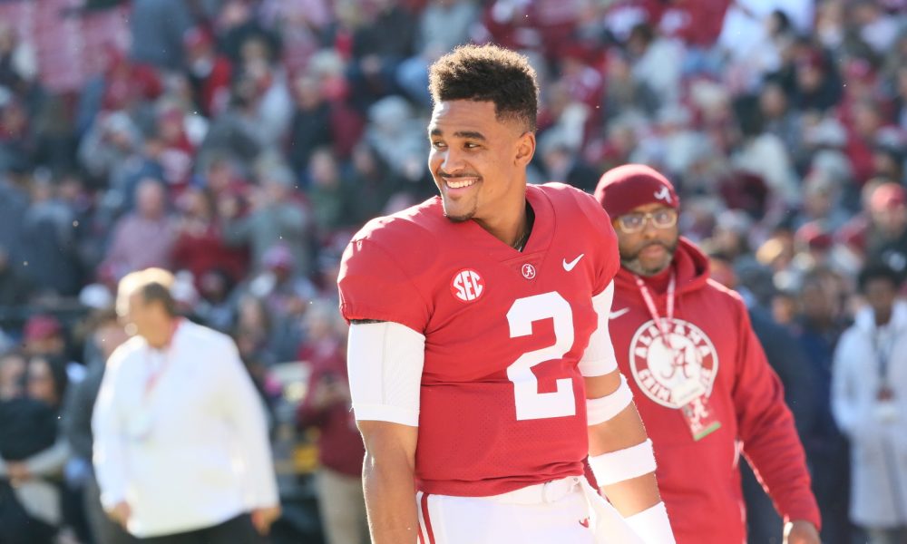 Jalen Hurts smiling