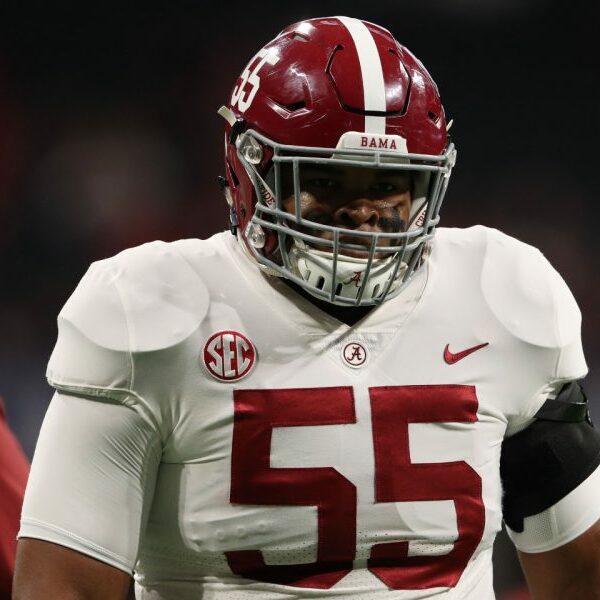 Emil Ekiyor prior to SEC Championship Game versus Georgia in 2018