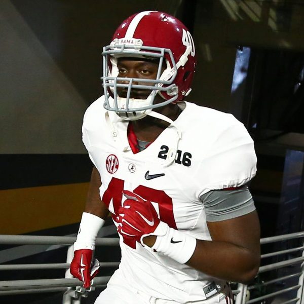 Joshua McMillon emerges from tunnel for 2016 CFP National Championship Game vs. Clemson