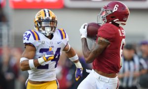 DeVonta Smith with a catch and a touchdown for Alabama versus LSU in 2019