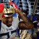 Derrick Henry puts a crown on his head after dominant performance for Titans in 2020 AFC Divisional Round vs. Ravens