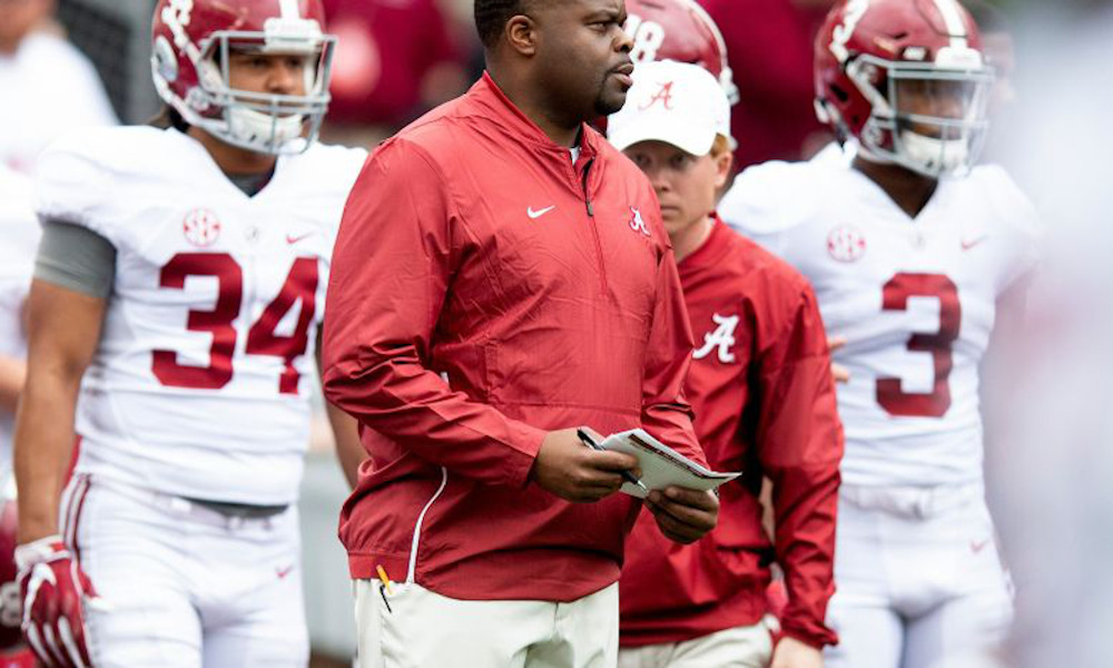 Alabama's assistant coahes are dominating / Charles Huff on sideline
