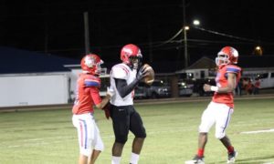 Kadarius Calloway with football in his hands