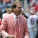 Nick Saban in salmon suit for A-Day