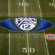 Mid-field Pac-12 logo from conference championship game