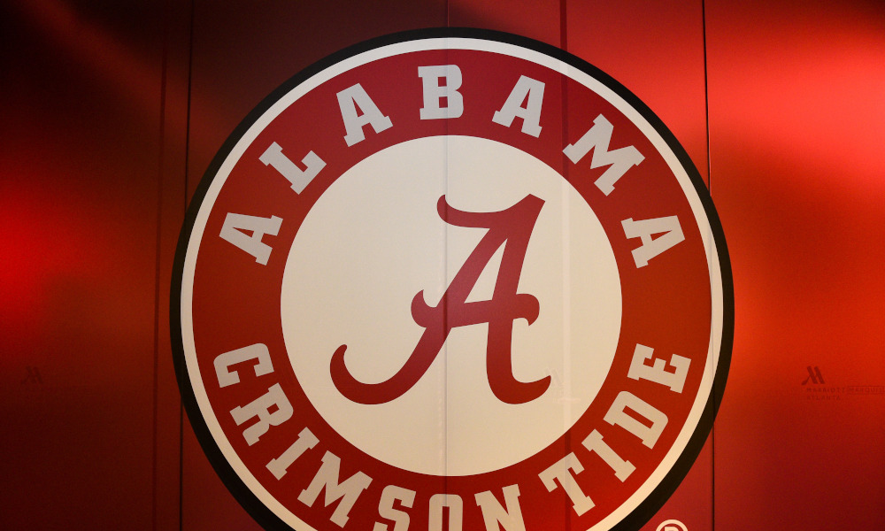 Alabama Crimson Tide logo at the Atlanta Marriott Marquis Hotel for 2018 CFP National Championship vs. Georgia