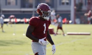 Alabama Senior LB Ben Davis at Alabama football fall camp practice Monday, 9/7