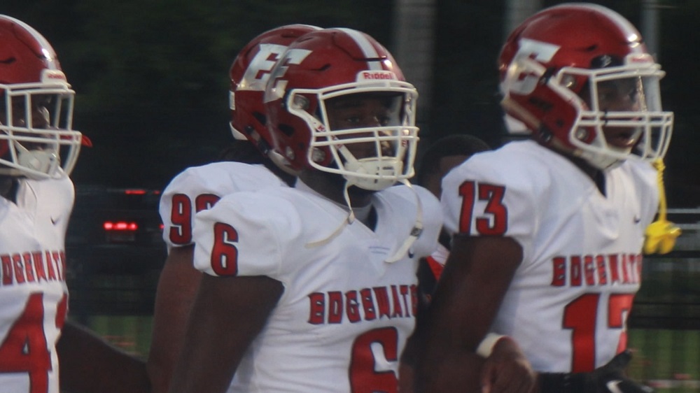 Christian Leary leads Edgewater High School on the field