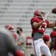 Malachi Moore catching pass in Alabama fall camp 9/5