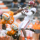 John Metchie with a catch in double coverage versus Tennessee