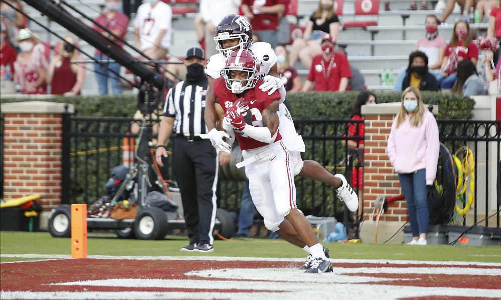 Malachi Moore catches an interception