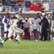 Alabama running back najee harris runs free in the open field against the Ole Miss Rebels