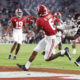 DeVonta Smith catches a touchdown pass versus Miss. State