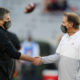 Nick Saban and Mike Leach shake hands in pregame