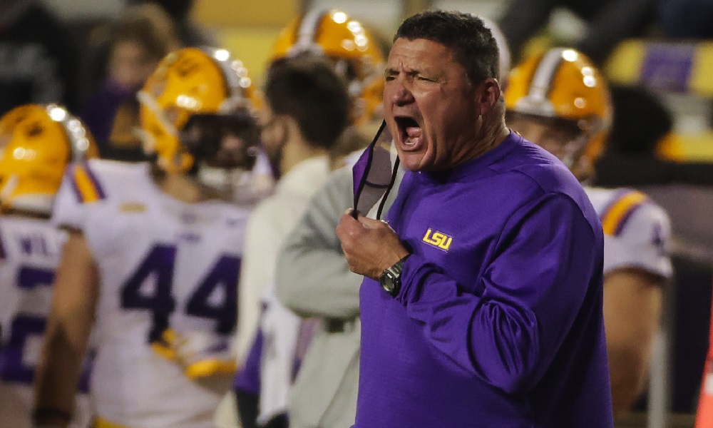 Ed Orgeron screaming