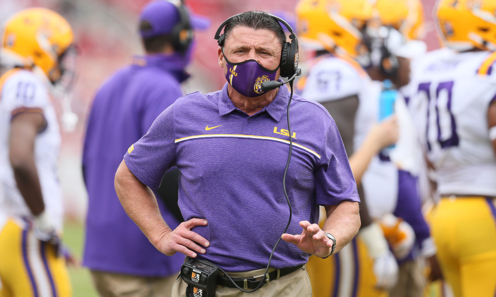 Ed Orgeron, LSU Tigers 'excited' about playing Alabama football this week