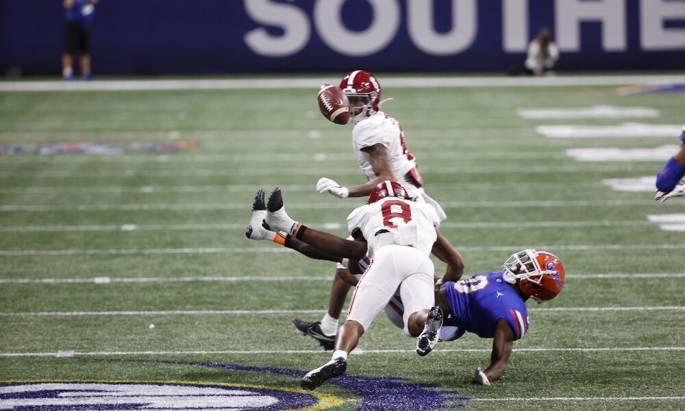 John Metchie forces a fumble against Florida