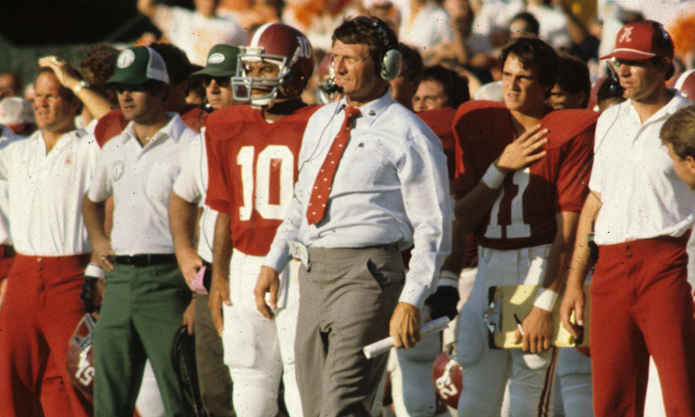 Ray Perkins on the sideline coaching for Alabama