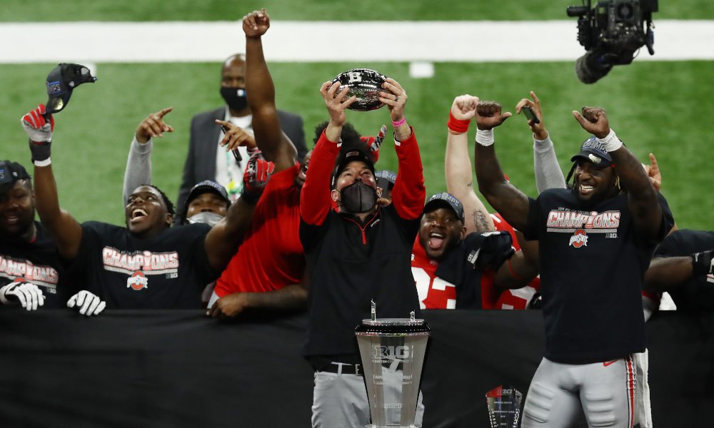 Ryan Day and Ohio State celebrate Big Ten Championship