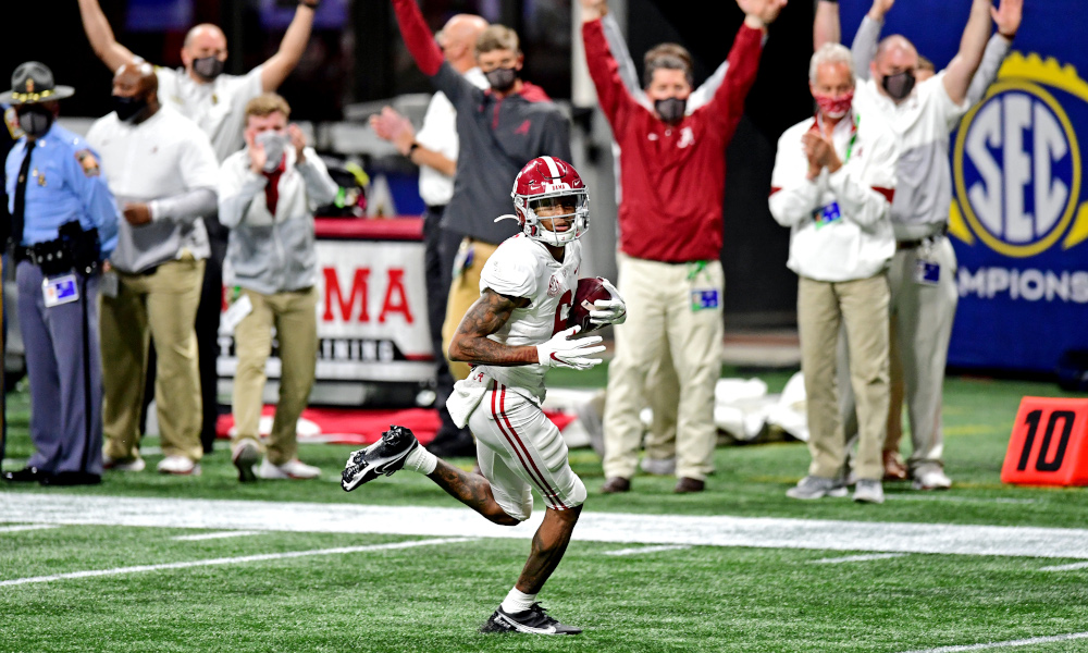 DeVonta Smith (No. 6) scores TD for Alabama in SEC Championship Game