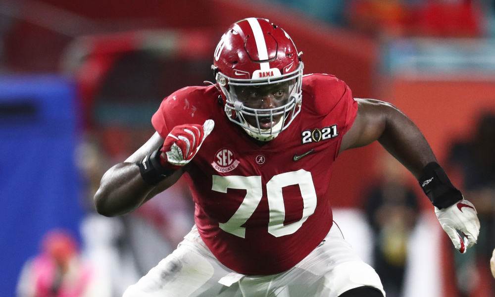 Alex Leatherwood come out his stance versus Ohio State at CFP title game