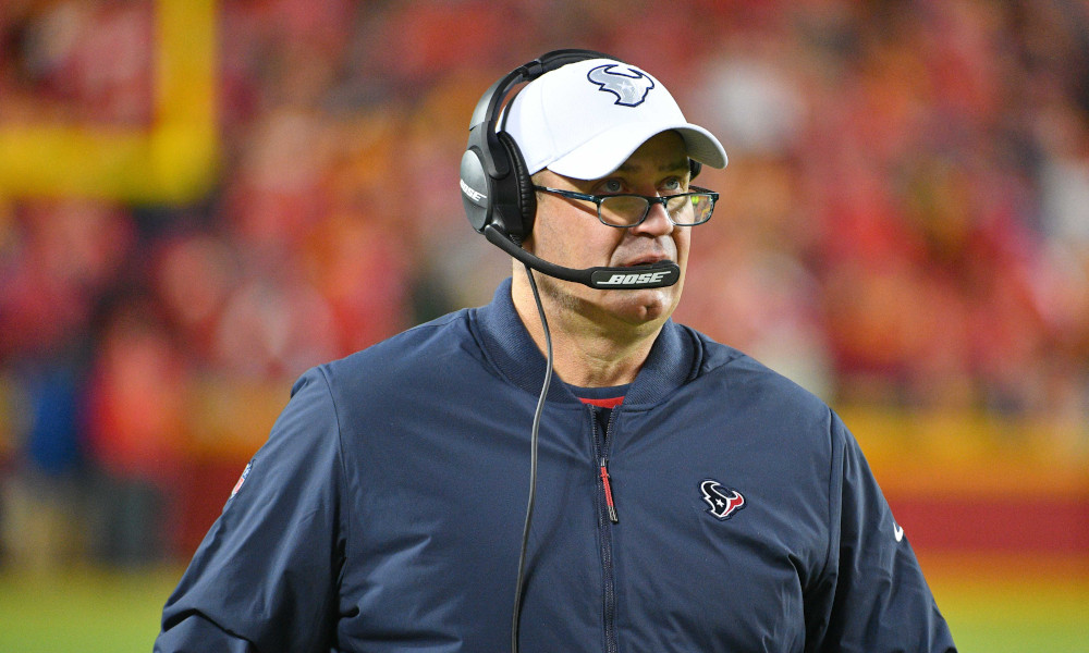 Bill O'Brien on sideline for Houston Texans in 2019 AFC playoffs