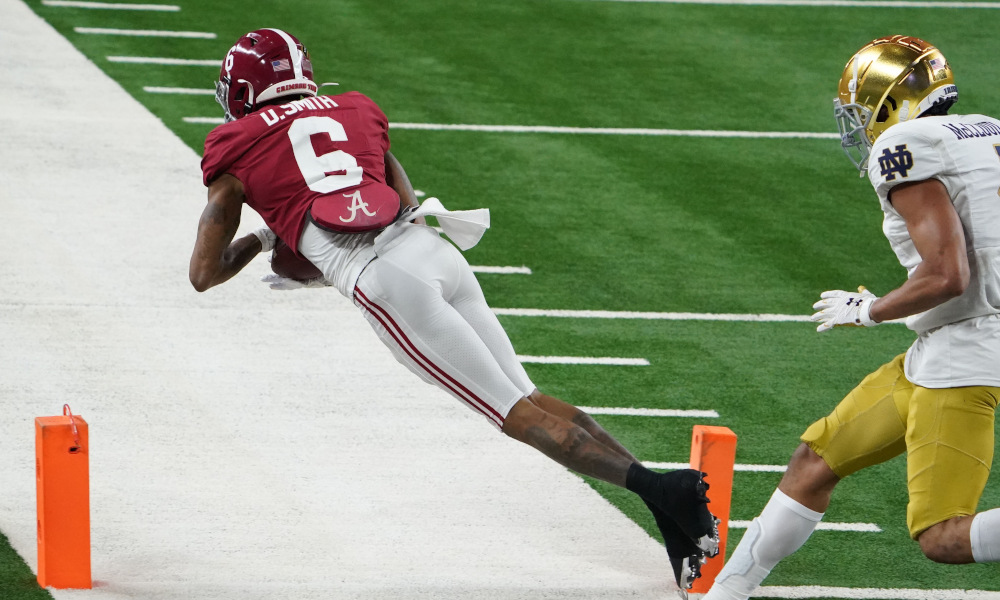 DeVonta Smith with third TD catch for Alabama in Rose Bowl Game