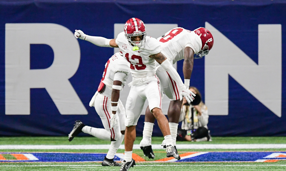 Malachi Moore celebrates big play for Alabama in SEC title game