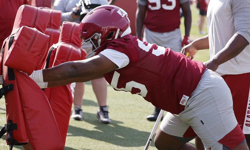 Monkell Goodwine at Alabama football spring practice