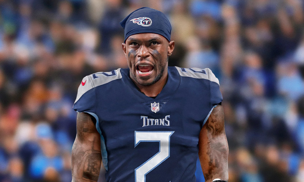 Photo of Julio Jones wearing No. 2 for the Tennessee Titans
