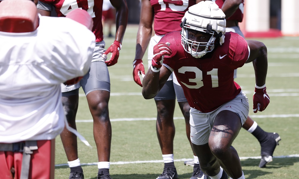 Will Anderson exploding off the ball in fall camp for Alabama