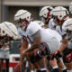 Darrian Dalcourt at center for Alabama on the O-Line during fall camp
