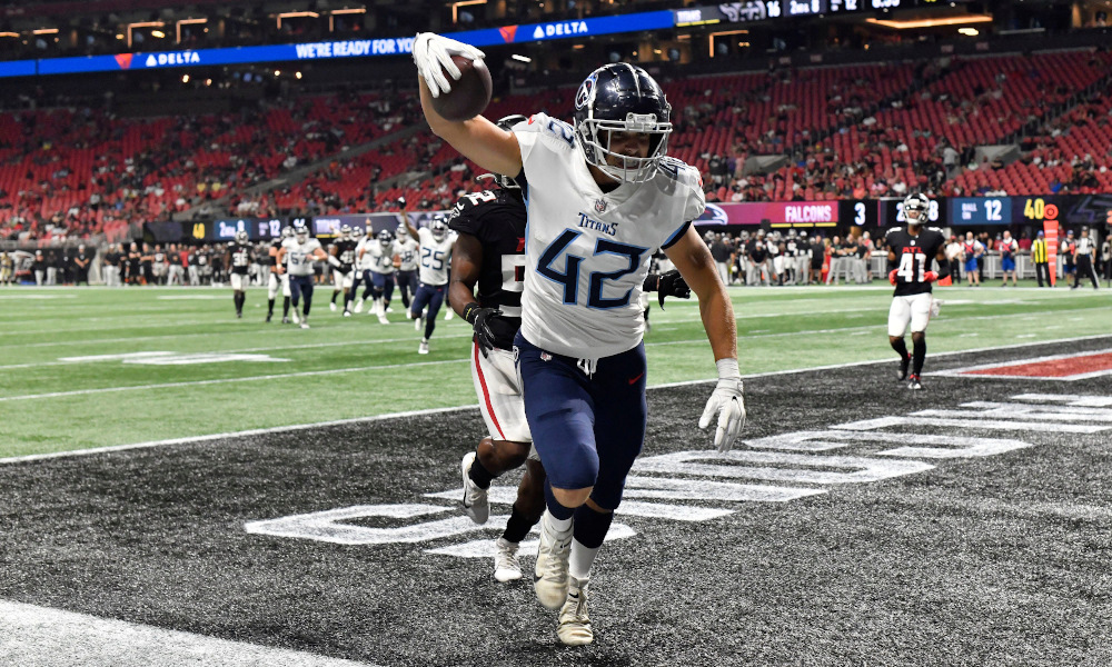 Miller Forristall catches TD pass for Titans versus Falcons in NFL Preseason Game