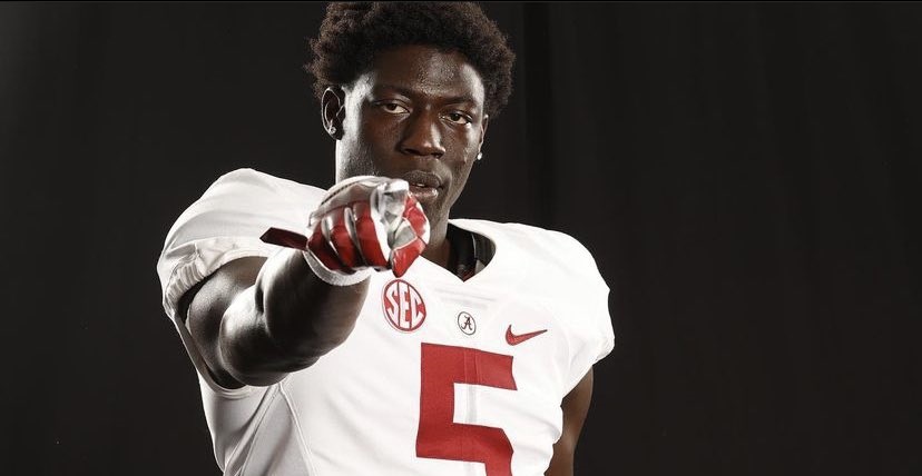 Jaleel Skinner poses for a picture during Alabama official visit