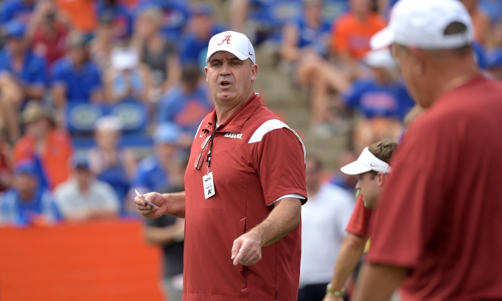 Bill O'Brien on the sideline for Alabama versus Florida in 2021