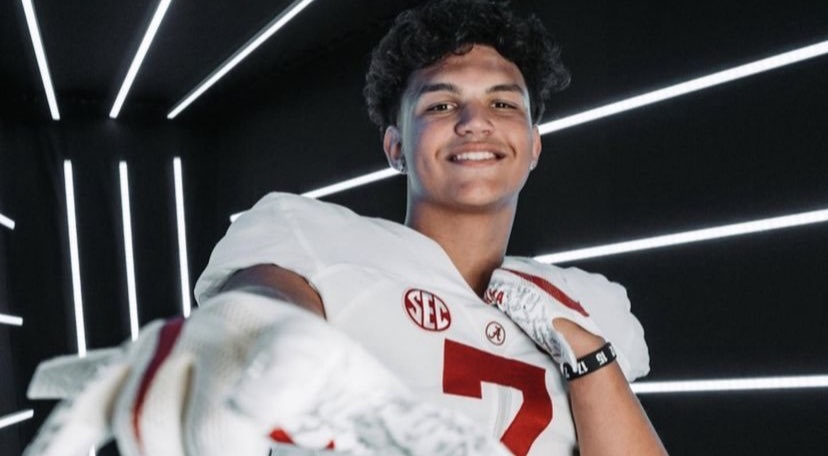 Elijah Brown during visit to Alabama