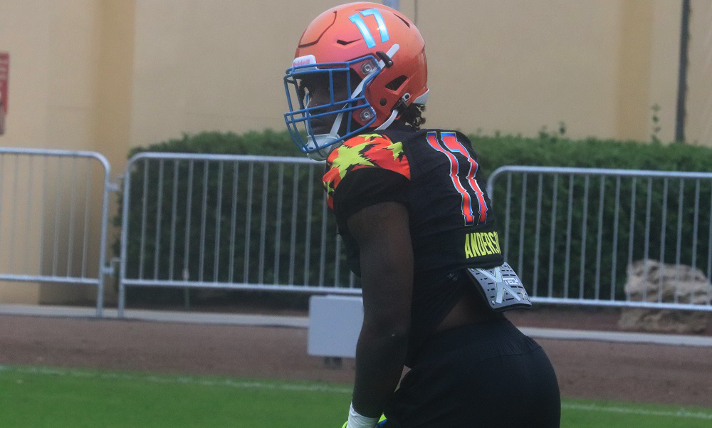 Aaron Anderson at the Under Armour All-America Practice