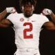 Aaron Anderson poses for picture in Alabama football uniform